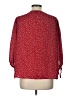 Renee C. 100% Polyester Burgundy 3/4 Sleeve Blouse Size L - photo 2