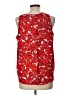 dalia 100% Polyester Red Sleeveless Blouse Size L - photo 2