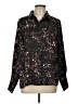 Halogen 100% Polyester Animal Print Black Long Sleeve Blouse Size L - photo 1