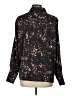 Halogen 100% Polyester Animal Print Black Long Sleeve Blouse Size L - photo 2
