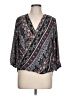 I.N. San Francisco 100% Polyester Black 3/4 Sleeve Blouse Size L - photo 1