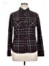 Passport Plaid Burgundy Long Sleeve Blouse Size 16 - photo 1