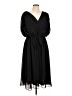 OAK + FORT 100% Polyester Solid Black Casual Dress Size L - photo 1
