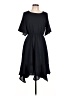 Unbranded 100% Polyester Solid Blue Black Casual Dress Size L - photo 1