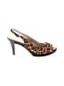Nine West Animal Print Brown Heels Size 8 - photo 1
