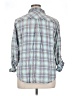Billy T Plaid Blue 3/4 Sleeve Button-Down Shirt Size XL - photo 2