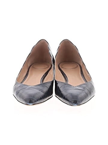 Chloé Laurena croc embossed scalloped ballerina flats  (view 2)