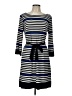 Laundry by Design Stripes Blue Casual Dress Size L - photo 1