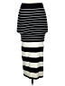 H&M Stripes Black Casual Skirt Size 4 - photo 1