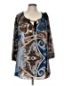 Mechant Blue 3/4 Sleeve Blouse Size L - photo 1