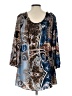 Mechant Blue 3/4 Sleeve Blouse Size L - photo 2