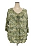 Ruby Rd. Green Long Sleeve Top Size 2X - photo 1