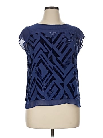 White House Black Market Short Sleeve Blouse (view 1)