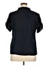 Unbranded 100% Polyester Polka Dots Black Short Sleeve Blouse Size XL - photo 2