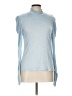 7 For All Mankind 100% Rayon Blue Short Sleeve Turtleneck Size L - photo 1