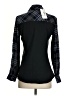 Tinley Plaid Black Long Sleeve Blouse Size XS - photo 2