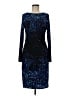 Chaps Animal Print Blue Cocktail Dress Size M - photo 1