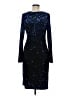 Chaps Animal Print Blue Cocktail Dress Size M - photo 2