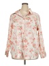 Chaps 100% Cotton Floral Pink Long Sleeve Blouse Size 2X - photo 1