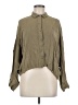 O'Neill 100% Viscose Solid Green Long Sleeve Blouse Size M - photo 1