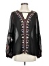Love Sam 100% Polyester Black Long Sleeve Blouse Size S - photo 1