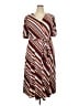 ELOQUII Elements Stripes Brown Casual Dress Size 20 - photo 1