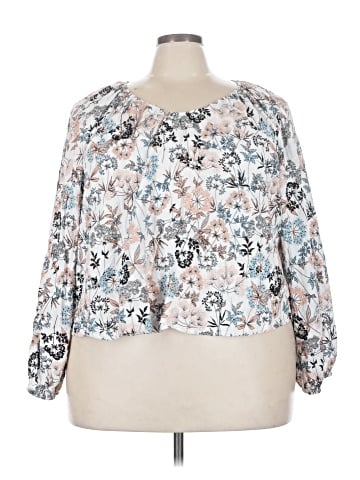 a.n.a. A New Approach 3/4 Sleeve Blouse (view 1)
