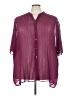 Maggie Barnes 100% Polyester Burgundy 3/4 Sleeve Blouse Size 22 (5) - photo 1