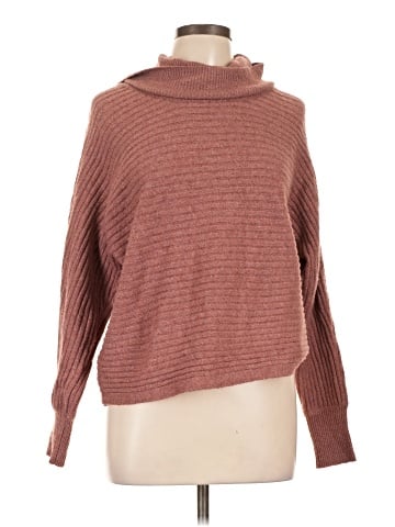 Pink Rose Turtleneck Sweater (view 1)
