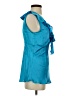 Violet & Claire 100% Polyester Teal Sleeveless Blouse Size S - photo 4
