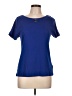Rafaella Blue Short Sleeve Top Size L - photo 1