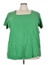Roaman's 100% Cotton Green Short Sleeve Top Size 30 (3X) - photo 1