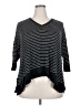 Sejour Stripes Black Pullover Sweater Size 2X - photo 1