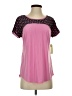 Perseption Concept Pink Short Sleeve Top Size S - photo 1
