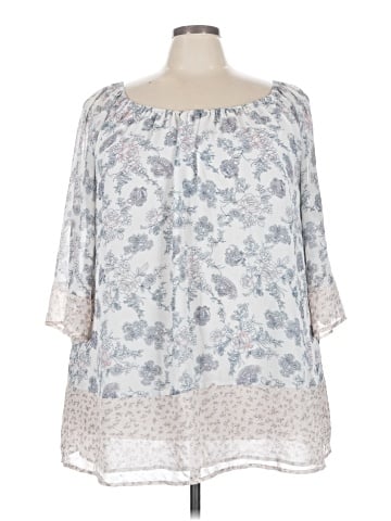 Black Rainn 3/4 Sleeve Blouse (view 1)