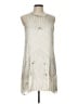 Parker Chevron-herringbone Silver Casual Dress Size L - photo 1