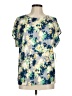 Skye's The Limit Blue Short Sleeve Blouse Size M - photo 1