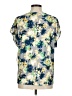 Skye's The Limit Blue Short Sleeve Blouse Size M - photo 2