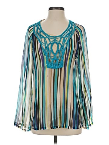 Trina Turk Long Sleeve Silk Top (view 1)