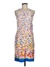 Leggiadro Print White Cocktail Dress Size 6 (1) - photo 1