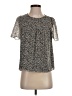 J.Crew 100% Polyester Black Short Sleeve Blouse Size 4 (petite) - photo 1