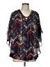Robert Louis 100% Polyester Blue 3/4 Sleeve Blouse Size L - photo 1