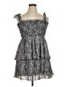 Ganni 100% Polyester Floral Blue Casual Dress Size 34 waist - photo 1