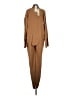 Vassia Kostara Solid Brown Jumpsuit Size S - photo 2