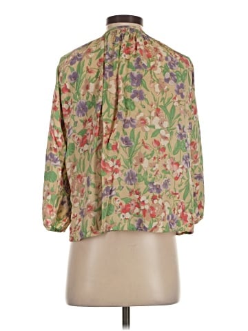 Tucker by Gaby Basora 3/4 Sleeve Silk Top (view 2)