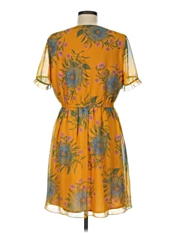 Madewell Sweetgrass Ruffle-Sleeve Dress in Painted Blooms (view 2)