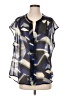 metaphor 100% Polyester Blue Short Sleeve Blouse Size XL - photo 1