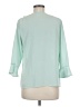 Mango Teal 3/4 Sleeve Blouse Size 6 - photo 2