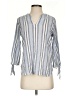 MICHAEL Michael Kors Stripes Blue 3/4 Sleeve Blouse Size XS - photo 1
