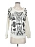 Blu Pepper Print White Pullover Sweater Size S - photo 1